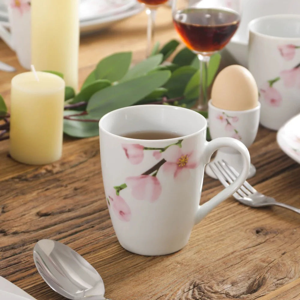 VEWEET ANNIE – service de table en porcelaine 50/100 pièces, avec tasse à œufs, tasses et soucoup, tasse, dessert, soupe et assiette à dîner, bol, pichet à lait, ensemble de pots à sucre