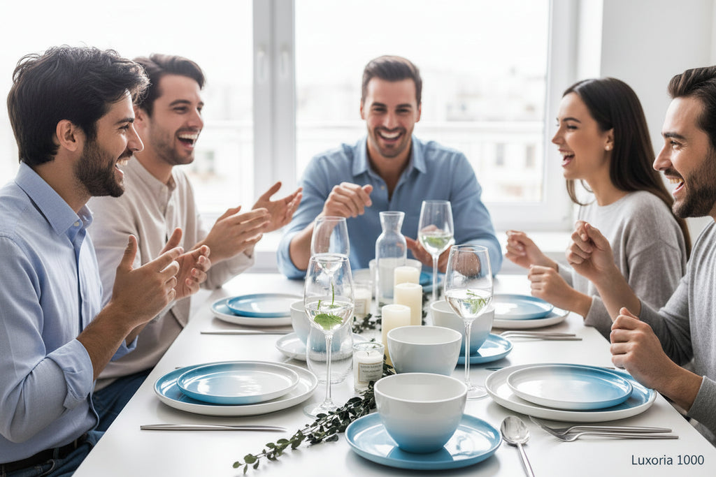 Ensemble de bols et tasses en céramique de couleur bleue, assiette à fruits, assiette à Dessert, plateau créatif, vaisselle Plate pour la nourriture