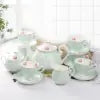 European Style Fine Bone China Royal Design with Rose Golden Line Eco-Friendly 15-Piece Tea & Coffee Cup Set