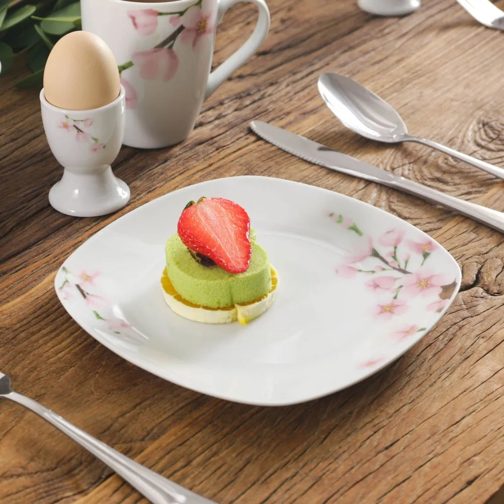 VEWEET ANNIE – service de table en porcelaine 50/100 pièces, avec tasse à œufs, tasses et soucoup, tasse, dessert, soupe et assiette à dîner, bol, pichet à lait, ensemble de pots à sucre