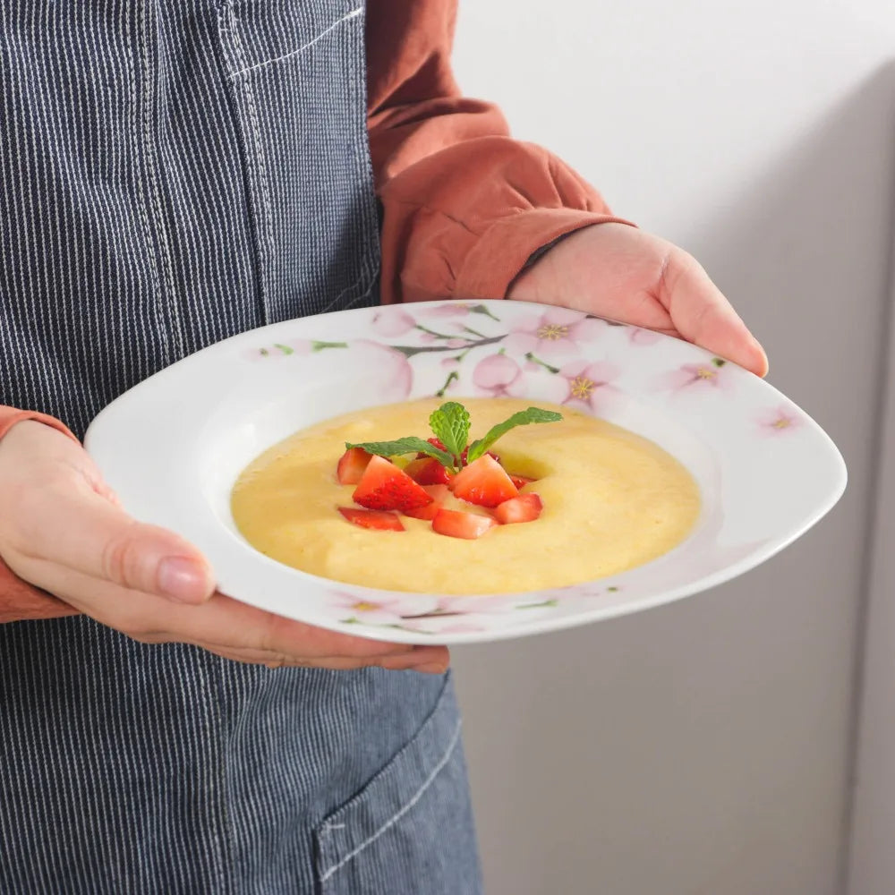 VEWEET ANNIE – service de table en porcelaine 50/100 pièces, avec tasse à œufs, tasses et soucoup, tasse, dessert, soupe et assiette à dîner, bol, pichet à lait, ensemble de pots à sucre