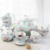European Style Fine Bone China Royal Design with Rose Golden Line Eco-Friendly 15-Piece Tea & Coffee Cup Set