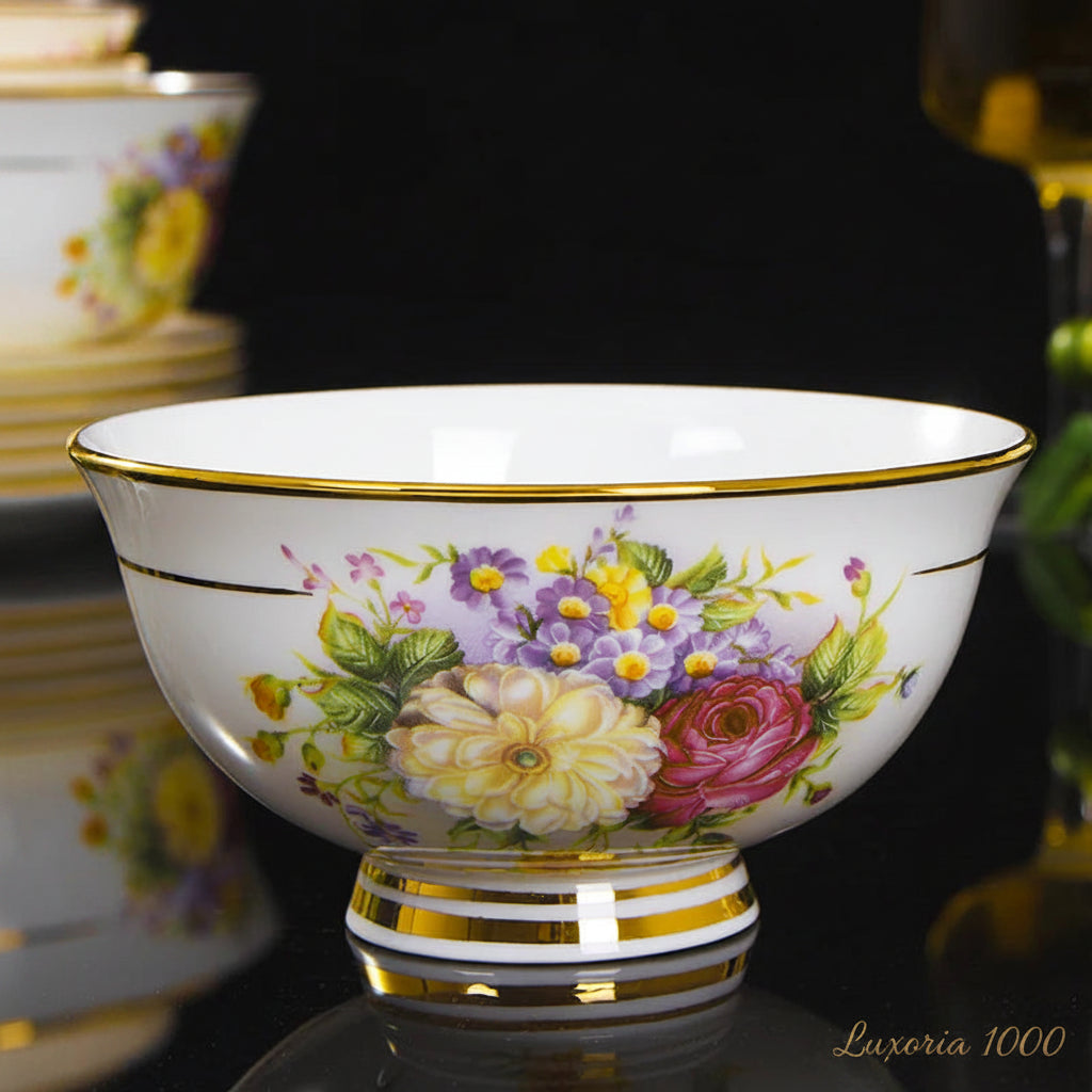 JINGDEZHEN-Vaisselle en céramique, porcelaine, bol assiette à soupe cuillère, assiette à steak occidentale avec vaisselle de bricolage