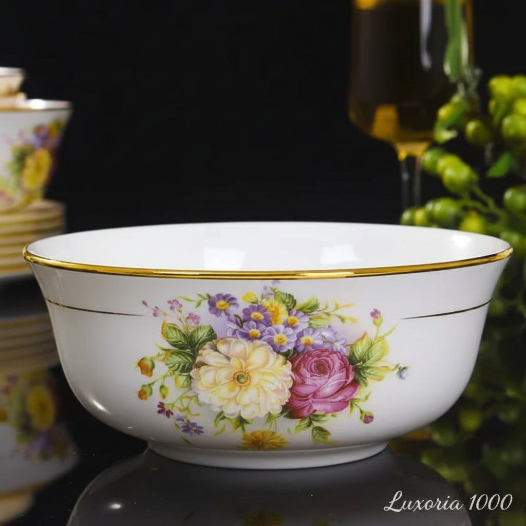 JINGDEZHEN-Vaisselle en céramique, porcelaine, bol assiette à soupe cuillère, assiette à steak occidentale avec vaisselle de bricolage