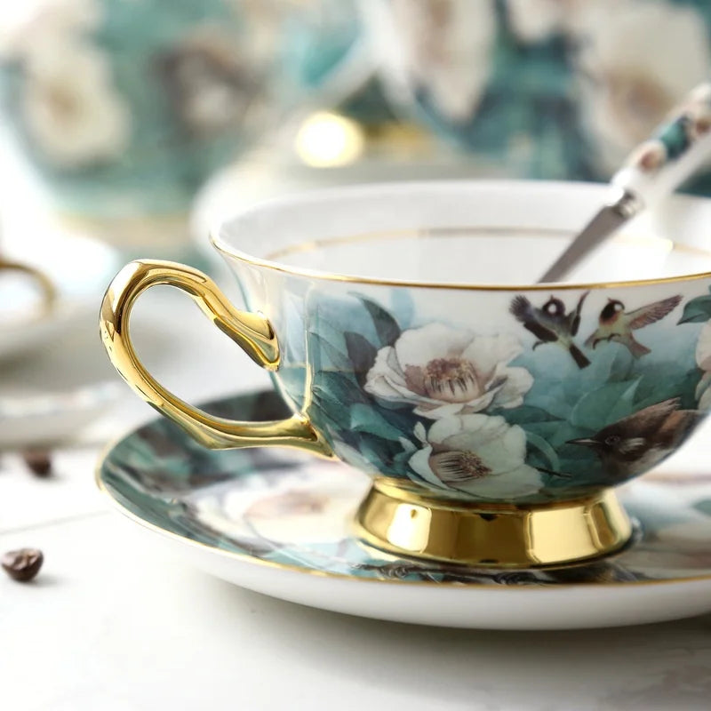 British Bone China Afternoon Tea Tea Set European Coffee Cup Saucer Set Gift Box