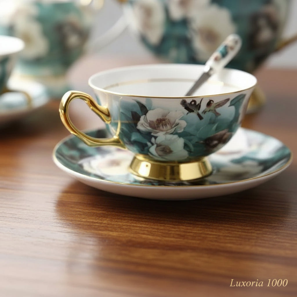 British Bone China Afternoon Tea Tea Set European Coffee Cup Saucer Set Gift Box