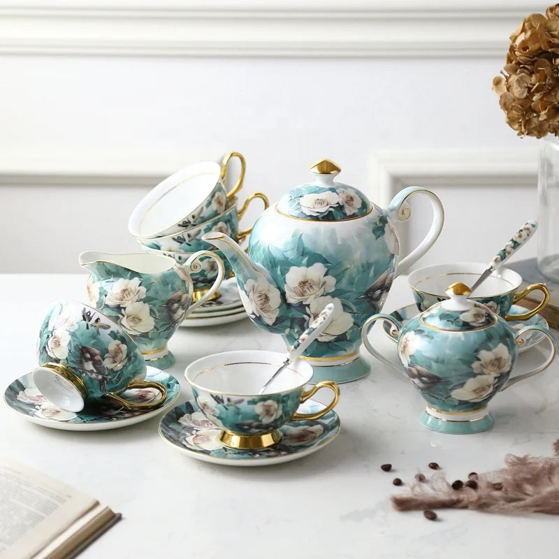 British Bone China Afternoon Tea Tea Set European Coffee Cup Saucer Set Gift Box