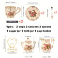 Coffret cadeau de thé de l'après-midi – Garniture dorée vintage, parfait pour les diplômés et les amateurs de thé, artisanat européen