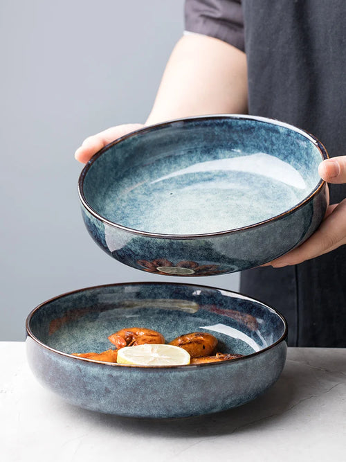Assiette creuse en céramique style rétro nordique – Ø 18,5 cm