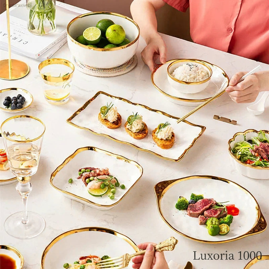 Assiette en céramique blanche Phnom Penh, vaisselle, bol à soupe à salade, plats de dîner, décoration de mariage, vaisselle de cuisine domestique 1 pièces