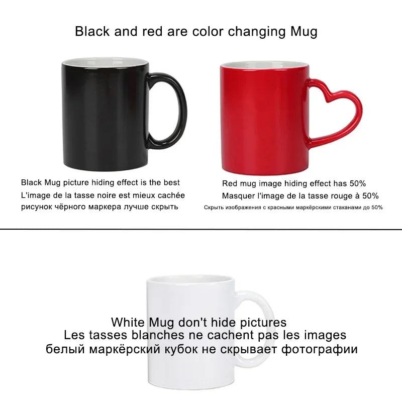 Tasse à Café Personnalisable avec Photo et Document Magique, Meilleur Cadeau pour Amis