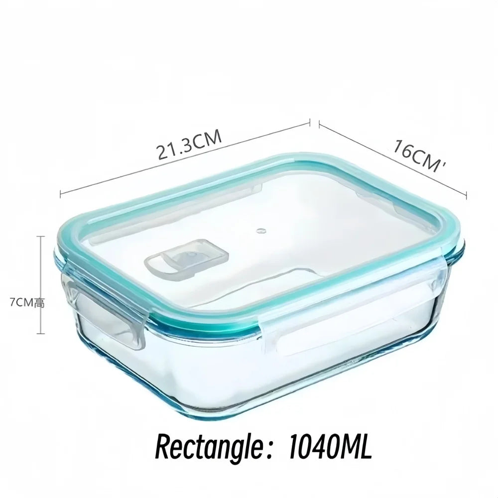 Boîtes de préparation de repas en verre hermétiques avec couvercles verrouillables, boîte à lunch, boîte de rangement alimentaire, boîte bento pour four à micro-ondes et lave-vaisselle