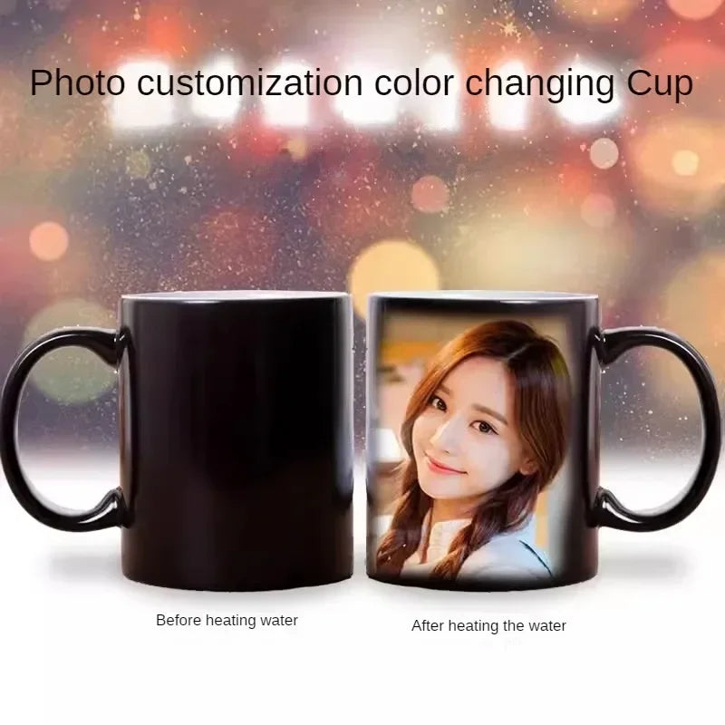 Tasse à Café Personnalisable avec Photo et Document Magique, Meilleur Cadeau pour Amis