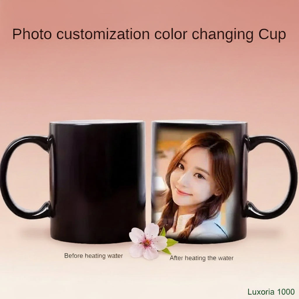 Tasse à Café Personnalisable avec Photo et Document Magique, Meilleur Cadeau pour Amis