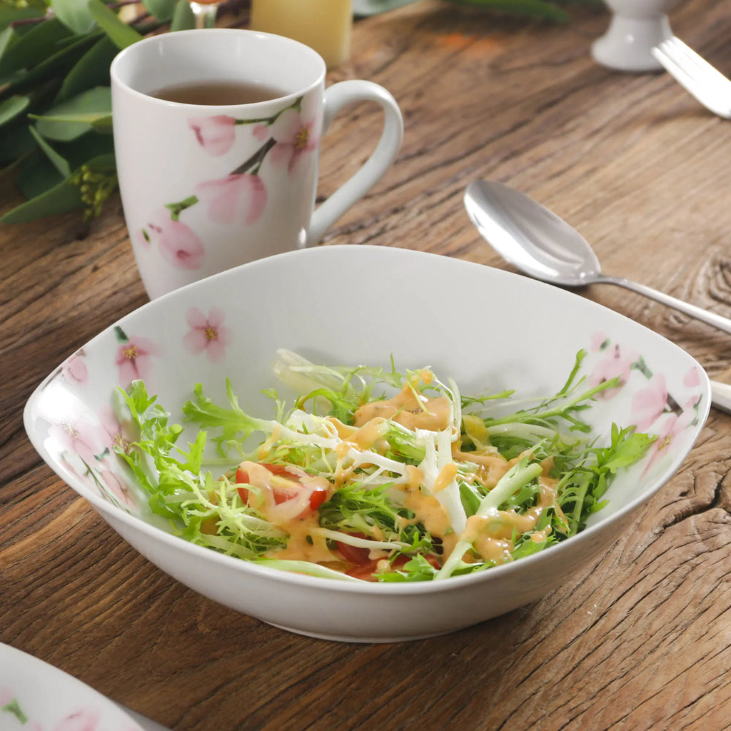 VEWEET ANNIE – service de table en porcelaine 50/100 pièces, avec tasse à œufs, tasses et soucoup, tasse, dessert, soupe et assiette à dîner, bol, pichet à lait, ensemble de pots à sucre