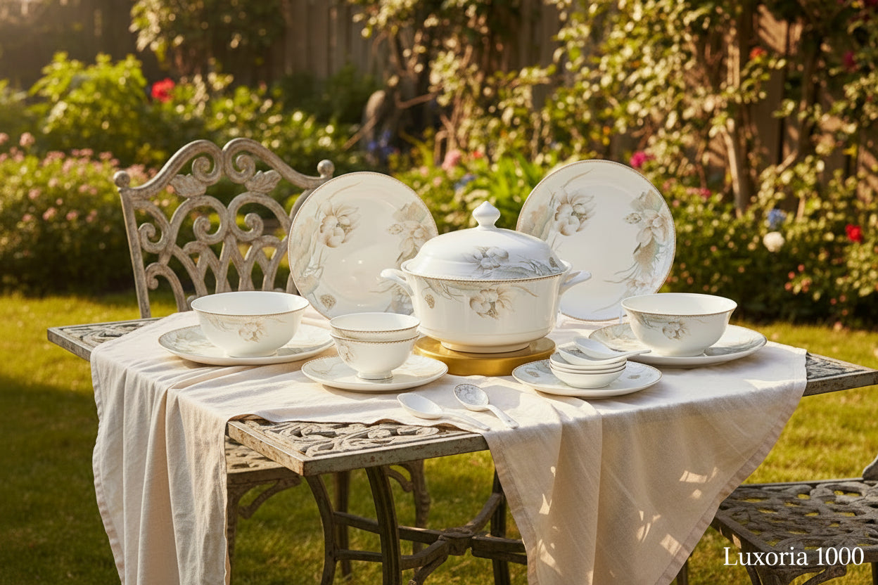 Nouvel ensemble de vaisselle en céramique de style chinois, ensemble cadeau pour la maison et les événements professionnels, ensemble complet de bols en porcelaine fine.