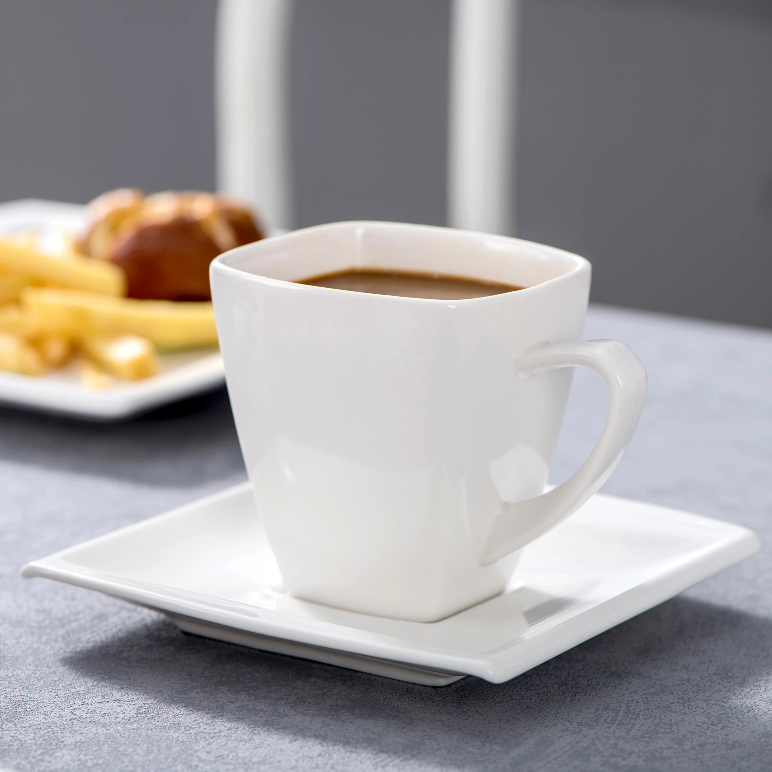 MALAC.co.jp Blance-Ensemble d'assiettes à dessert en porcelaine blanche, 6 boîtes standard, assiettes à soupe, ensemble en céramique pour prêt Tat6/12, 30 pièces, 60 pièces