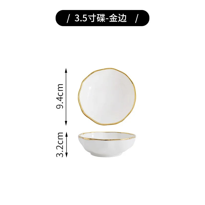 Assiettes à bol nordique, bol à nouilles, assiette à Steak légère, vaisselle de luxe en céramique pour la maison, combinaison d'assiettes et d'assiettes simples et modernes