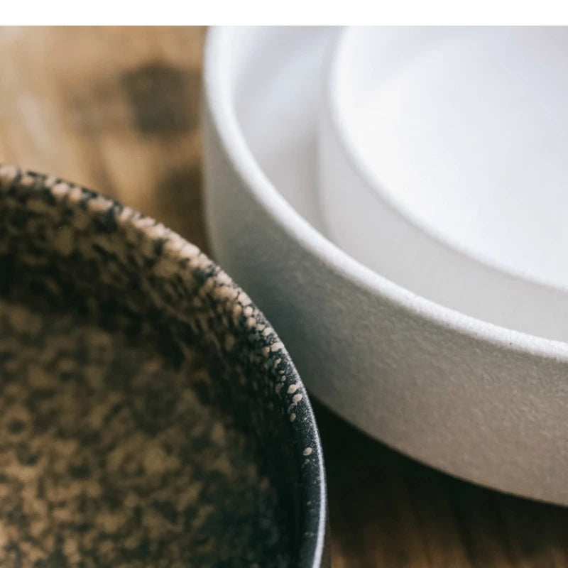 Bol rond Ramen de style japonais, nouilles en céramique, couleur unie, grande soupe, Restaurant, vaisselle rétro pour la maison