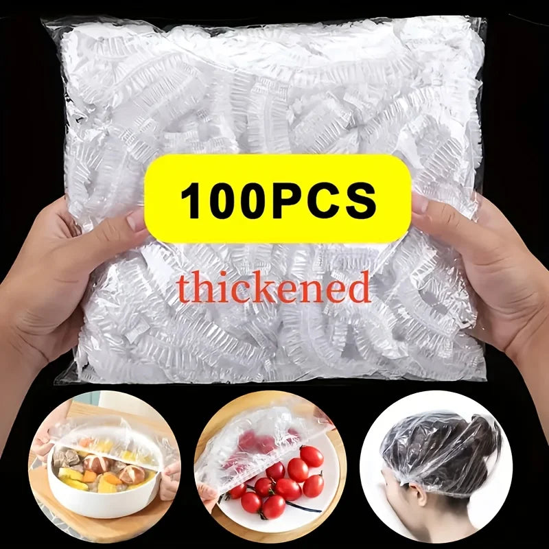 100 pièces réutilisable alimentaire Film alimentaire couvre fruits légumes stockage emballage alimentaire sac de stockage pique-niques et BBQ cuisine sac d'économie de nourriture