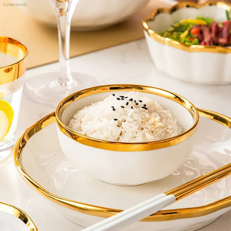 Assiette en céramique blanche Phnom Penh, vaisselle, bol à soupe à salade, plats de dîner, décoration de mariage, vaisselle de cuisine domestique 1 pièces