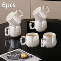 Service à thé en porcelaine émaillée avec perles européennes, théière en porcelaine blanche perle et théière à sucre et à l'huile de lait, 1 pièce/6 pièces/8 pièces/ensemble
