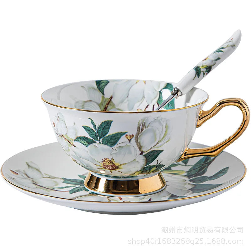 Tasse à café en porcelaine dorée Sophia, style britannique, haute qualité, exquise, style palais, thé, standard, ustensiles de cuisine ménagers, 220ml